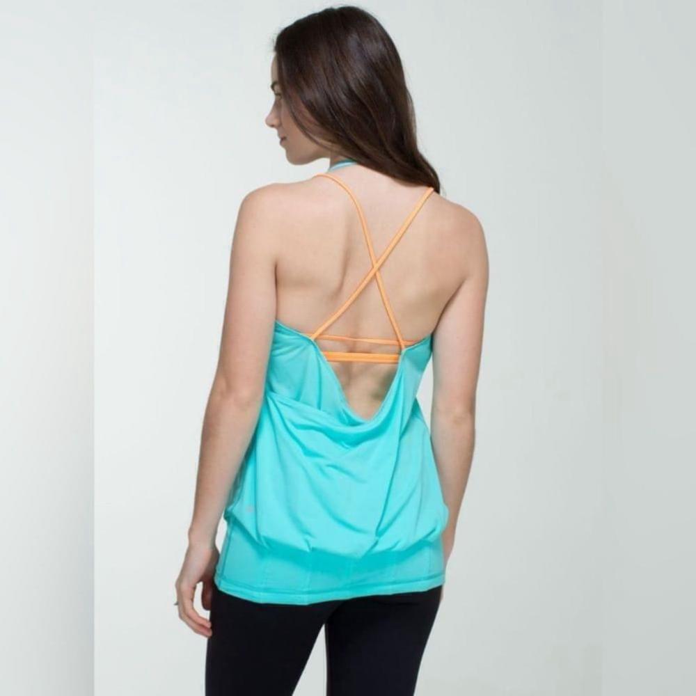 Lululemon Flow and Go Tank Blue Creamsicle Size 6